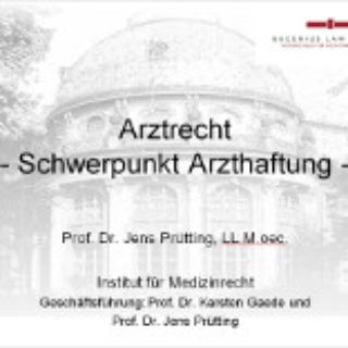 Vortrag am ACH zum Thema Arztrecht-Arzthaftung